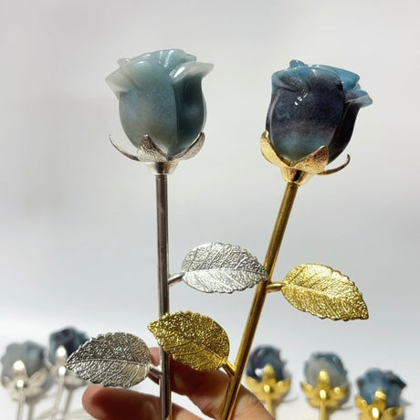 2 Types Trolleite Rose Flower Carving Wholesale -Wholesale Crystals