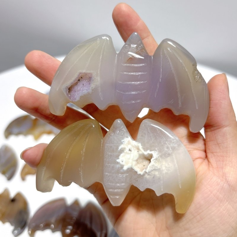 20 Pieces Agate Bat Carving Animal - Wholesale Crystals