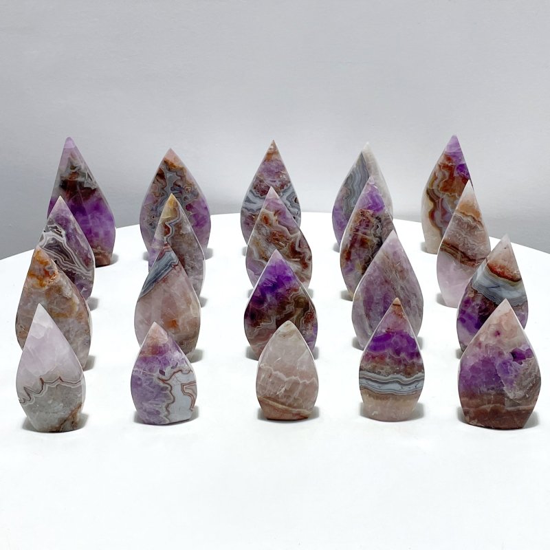 20 Pieces Beautiful Amethyst Mixed Striped Agate Arrow Head - Wholesale Crystals