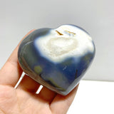 20 Pieces Black Orca Agate Heart 5 - Wholesale Crystals