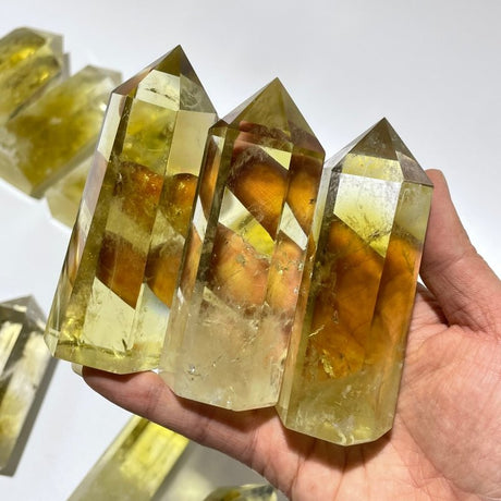20 Pieces Fat Citrine Crystal Tower Point -Wholesale Crystals