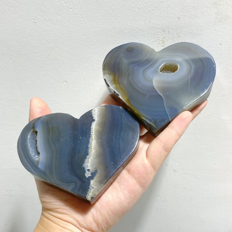 20 Pieces Geode Druzy Agate Heart -Wholesale Crystals