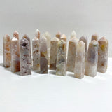 20 Pieces Geode Sakura Flower Agate Four-sided Tower Points -Wholesale Crystals