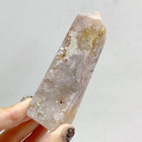 20 Pieces Geode Sakura Flower Agate Four-sided Tower Points -Wholesale Crystals