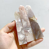 20 Pieces Geode Sakura Flower Agate Four-sided Tower Points -Wholesale Crystals