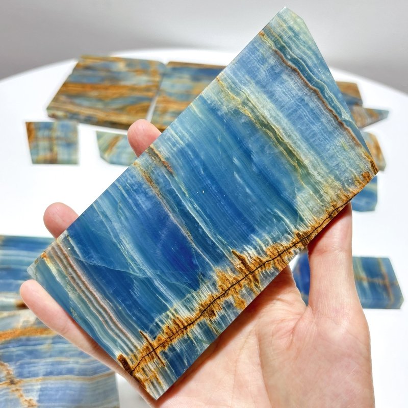 20 Pieces High Quality Blue Onyx Slab - Wholesale Crystals