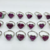20 Pieces High Quality Ruby Zoisite Heart Shape Ring -Wholesale Crystals