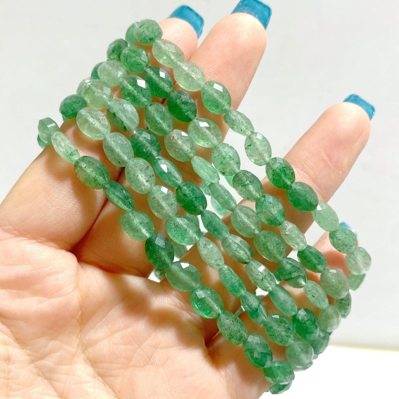 20 Types Cut Faceted Oval Shape Bracelet Caribbean Calcite Moss Agate Rhodonite Wholesale - Wholesale Crystals