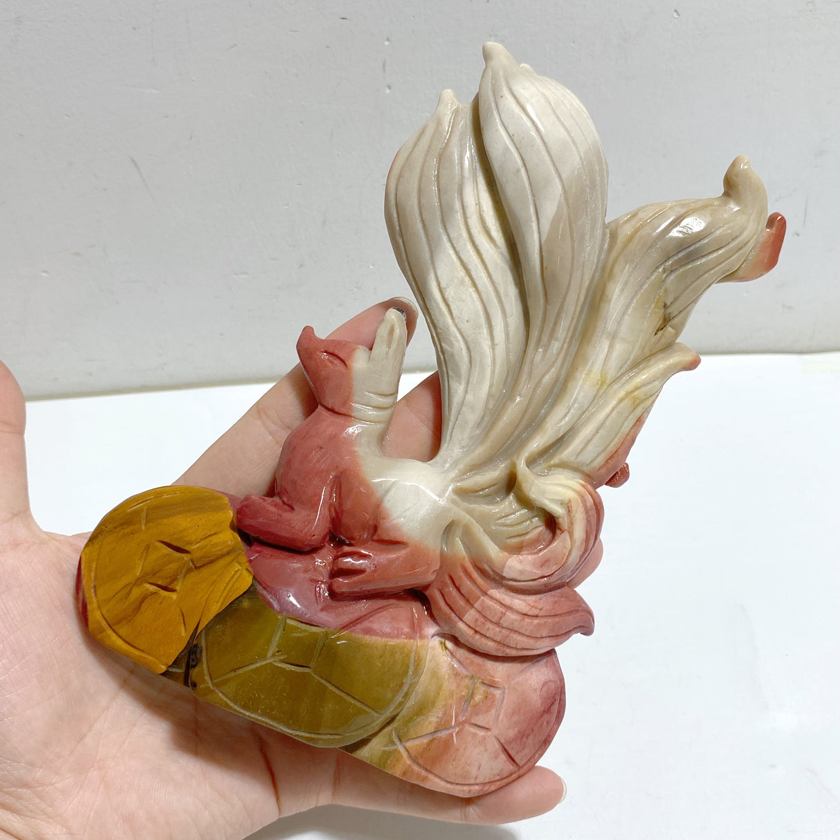 2 Pieces Mookaite Nine-tailed Fox Carving #6