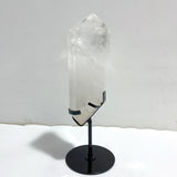 Large Clear Quartz Raw Bottom Point With Stand