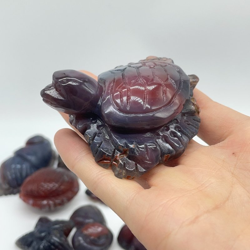 21 Pieces African Red Agate Sea Animals Carving -Wholesale Crystals