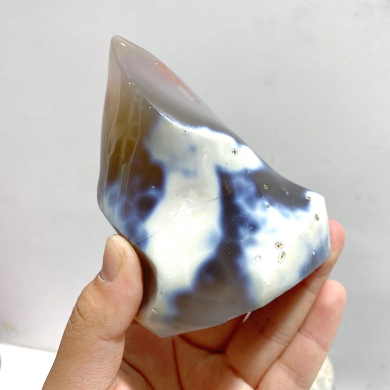 21 Pieces Black Orca Agate Flame Carving 2 - Wholesale Crystals