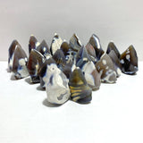21 Pieces Black Orca Agate Flame Carving 2 - Wholesale Crystals