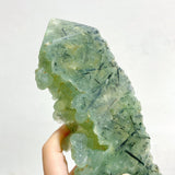 5 Pieces Large Natural Prehnite Tower Raw Side