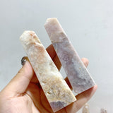 22 Pieces Geode Sakura Flower Agate Geode Four-Sided Points -Wholesale Crystals