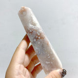 22 Pieces Geode Sakura Flower Agate Geode Four-Sided Points -Wholesale Crystals
