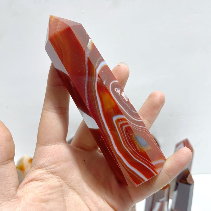 23 Pieces Carnelian Mixed Quartz Tower Point - Wholesale Crystals