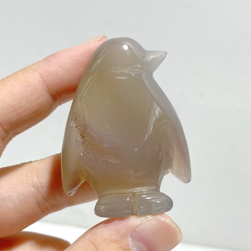23 Pieces Geode Druzy Agate Penguin Carving -Wholesale Crystals