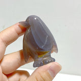 23 Pieces Geode Druzy Agate Penguin Carving -Wholesale Crystals