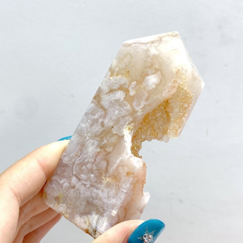 23 Pieces Geode Sakura Flower Agate Tower Points - Wholesale Crystals