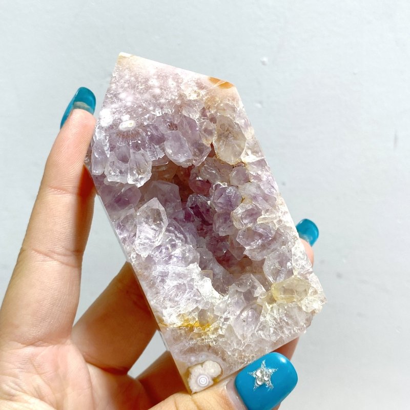 23 Pieces Geode Sakura Flower Agate Tower Points - Wholesale Crystals