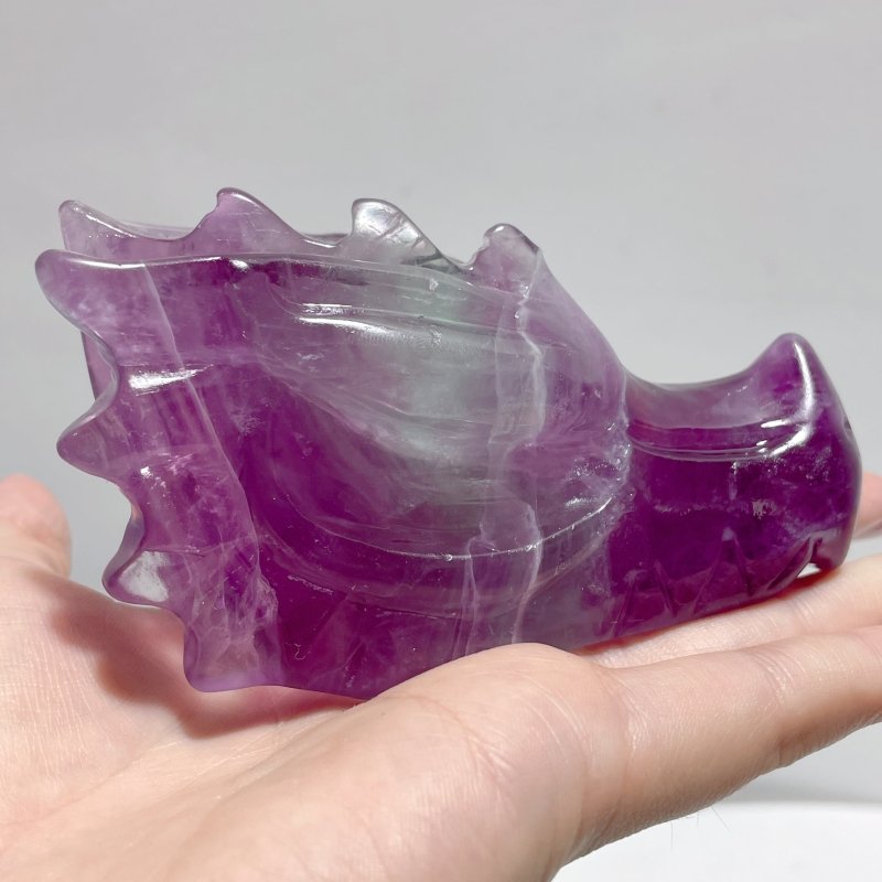 23 Pieces Rainbow Fluorite Dragon Head Carving - Wholesale Crystals