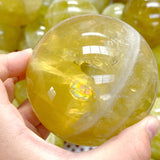 37 Pieces Beautiful Citrine Spheres (Sea Freight Only)
