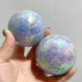 24 Pieces Aura Blue Calcite Spheres -Wholesale Crystals
