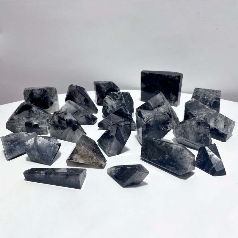 24 Pieces Black Tourmaline Quartz Free Form - Wholesale Crystals