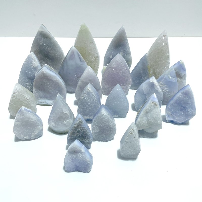 24 Pieces Blue Chalcedony Arrow Head Shape - Wholesale Crystals