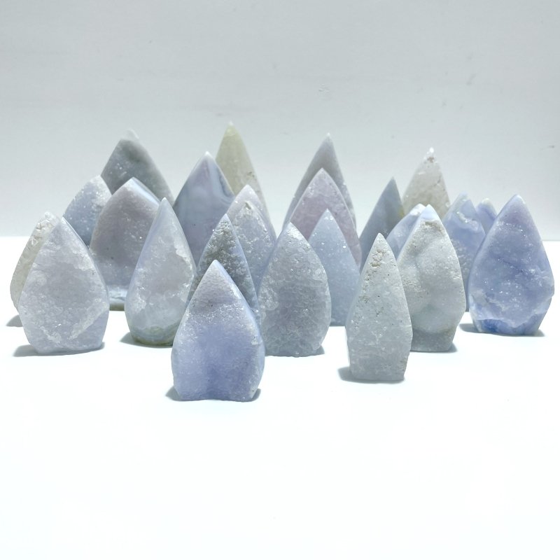 24 Pieces Blue Chalcedony Arrow Head Shape - Wholesale Crystals