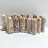 24 Pieces Geode Sakura Flower Agate Tower Points -Wholesale Crystals