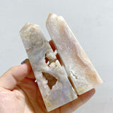 24 Pieces Geode Sakura Flower Agate Tower Points -Wholesale Crystals