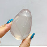 24 Pieces Six Star Line Rose Quartz Eggs With Rainbow - Wholesale Crystals