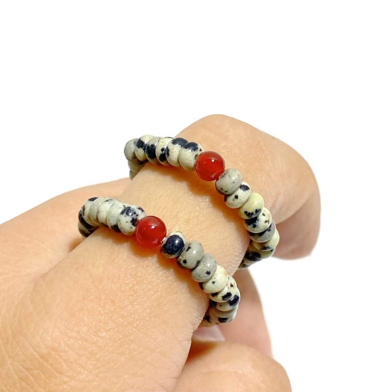 24 Types Crystal Beaded Rings Wholesale Moss Agate Chevron Amethyst Red Jasper -Wholesale Crystals