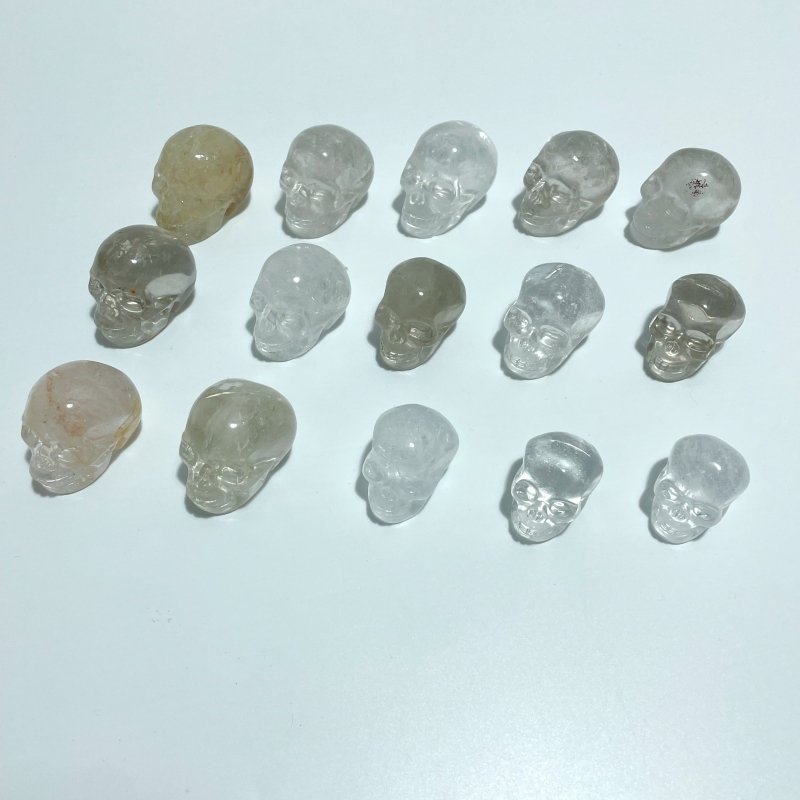 2.5 - 3.5cm Clear Quartz Skull Carving Wholesale - Wholesale Crystals