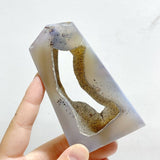 25 Pieces Beautiful Geode Druzy Agate Four - sided Tower Point - Wholesale Crystals