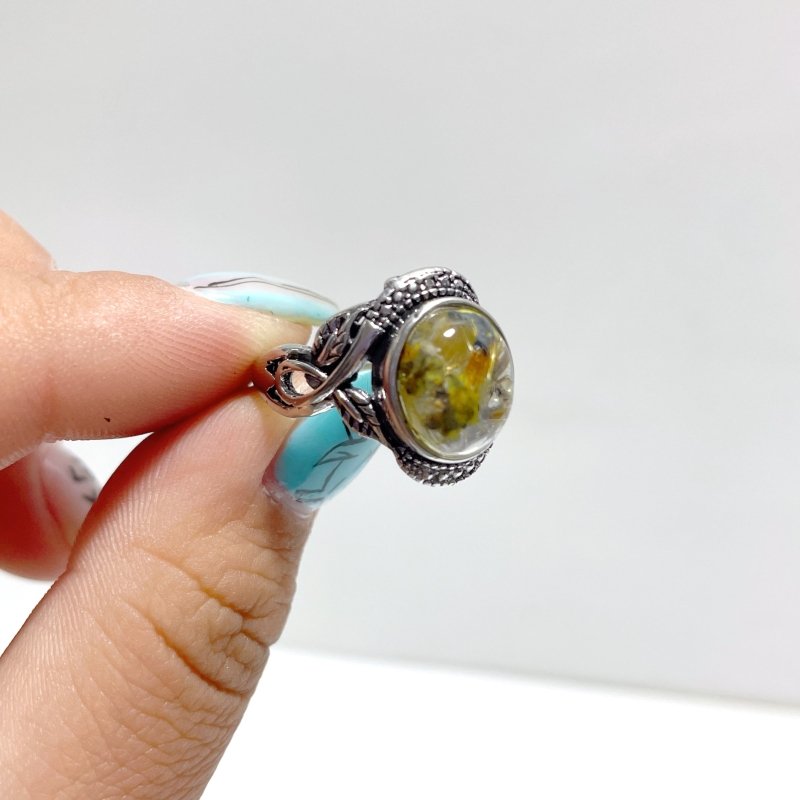 25 Pieces Beautiful Gold Rutile Quartz Different Styles Ring - Wholesale Crystals
