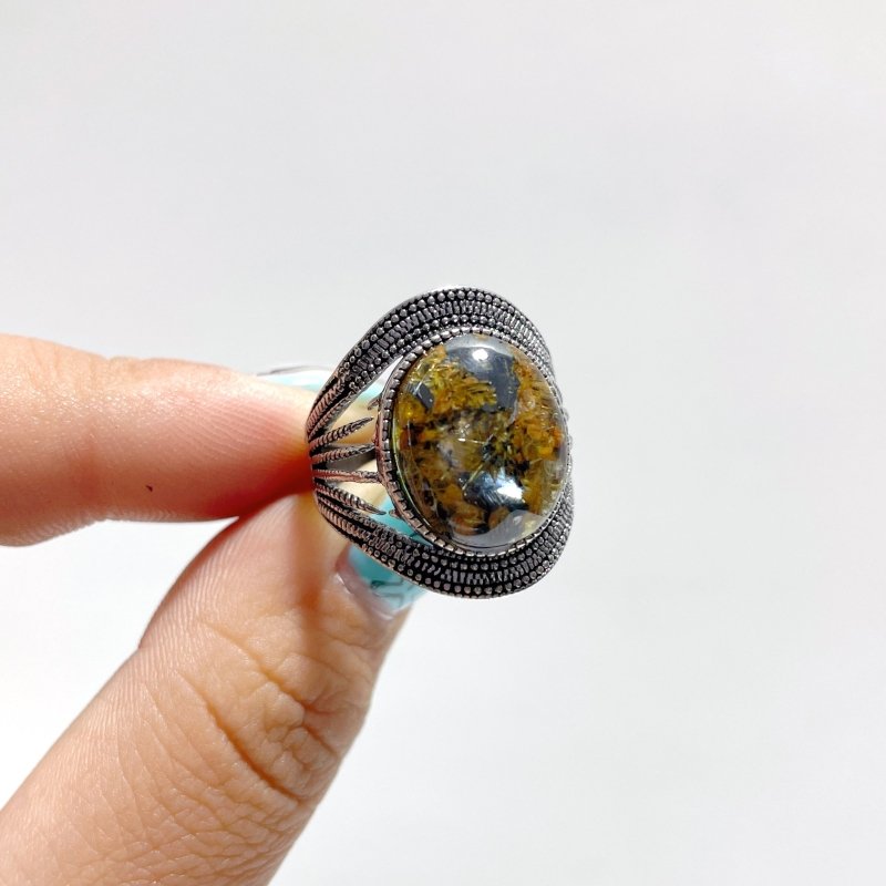 25 Pieces Beautiful Gold Rutile Quartz Different Styles Ring - Wholesale Crystals