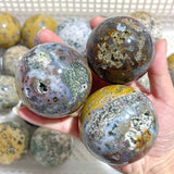 25 Pieces Beautiful Ocean Jasper Spheres - Wholesale Crystals