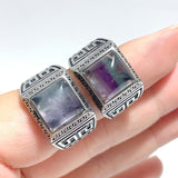 25 Pieces Colorful Fluorite Sugar Cube Ring - Wholesale Crystals