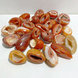 25 Pieces Geode Druzy Carnelian Eggs - Wholesale Crystals
