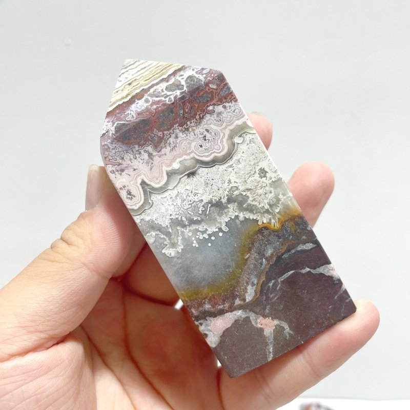 25 Pieces Morocco Agate Four - sided Tower Point - Wholesale Crystals