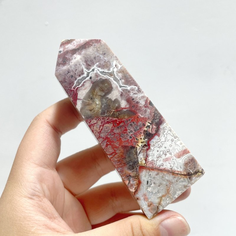 25 Pieces Morocco Agate Four - sided Tower Point - Wholesale Crystals