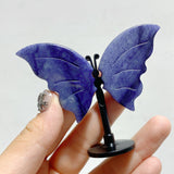 Small Blue Aventurine Butterfly Carving With Stand Wholesale