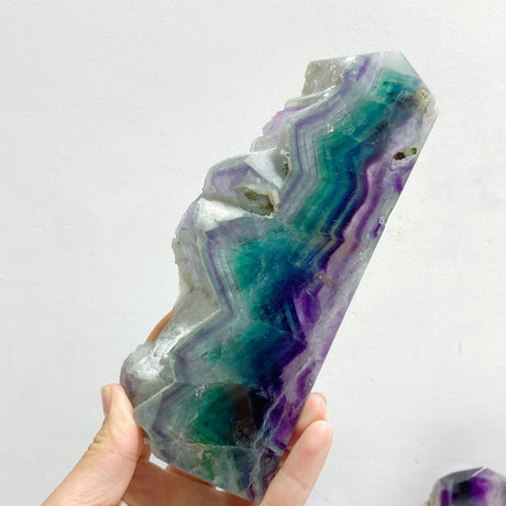 6 Pieces Rainbow Fluorite Raw Side Tower