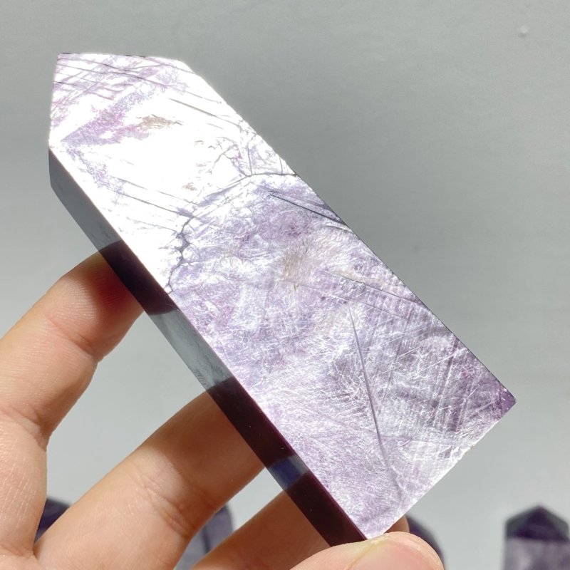 26 Pieces Purple Lepidolite Tower Points - Wholesale Crystals