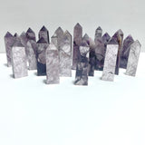 26 Pieces Purple Spark Lepidolite Four - Sided Tower - Wholesale Crystals