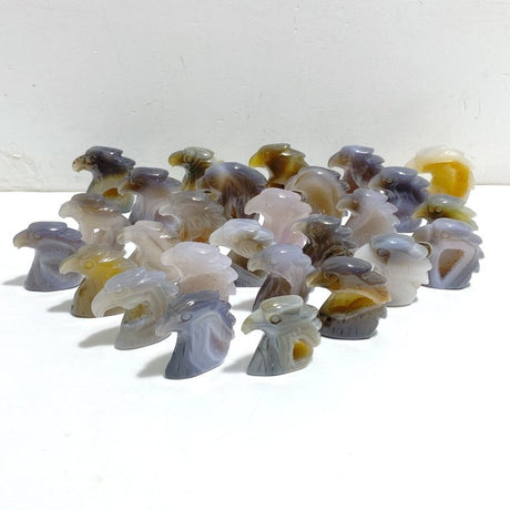 27 Pieces Geode Druzy Agate Eagle Carving -Wholesale Crystals