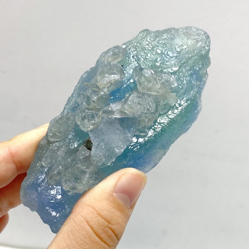 27 Pieces Raw Blue Fluorite Mixed Calcite Specimen For Collection - Wholesale Crystals